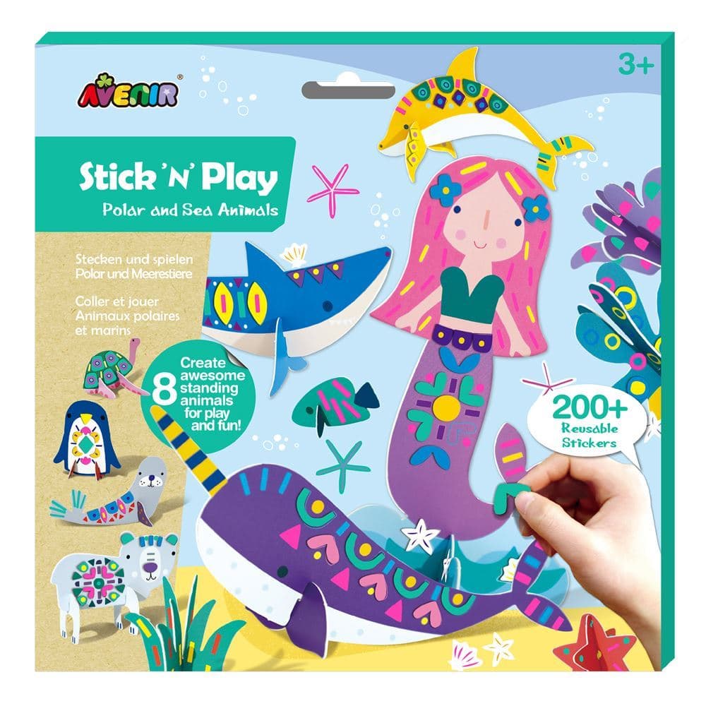 Set creativ - Stick 'n' Play- Animale polare si marine | Avenir