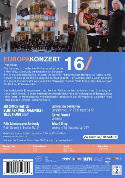 Europakonzert 16 (DVD) | Vilde Frang, Simon Rattle, Berliner Philharmoniker