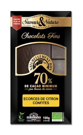 Ciocolata neagra - Table Noir 70% citron Bio | Saveurs et Nature
