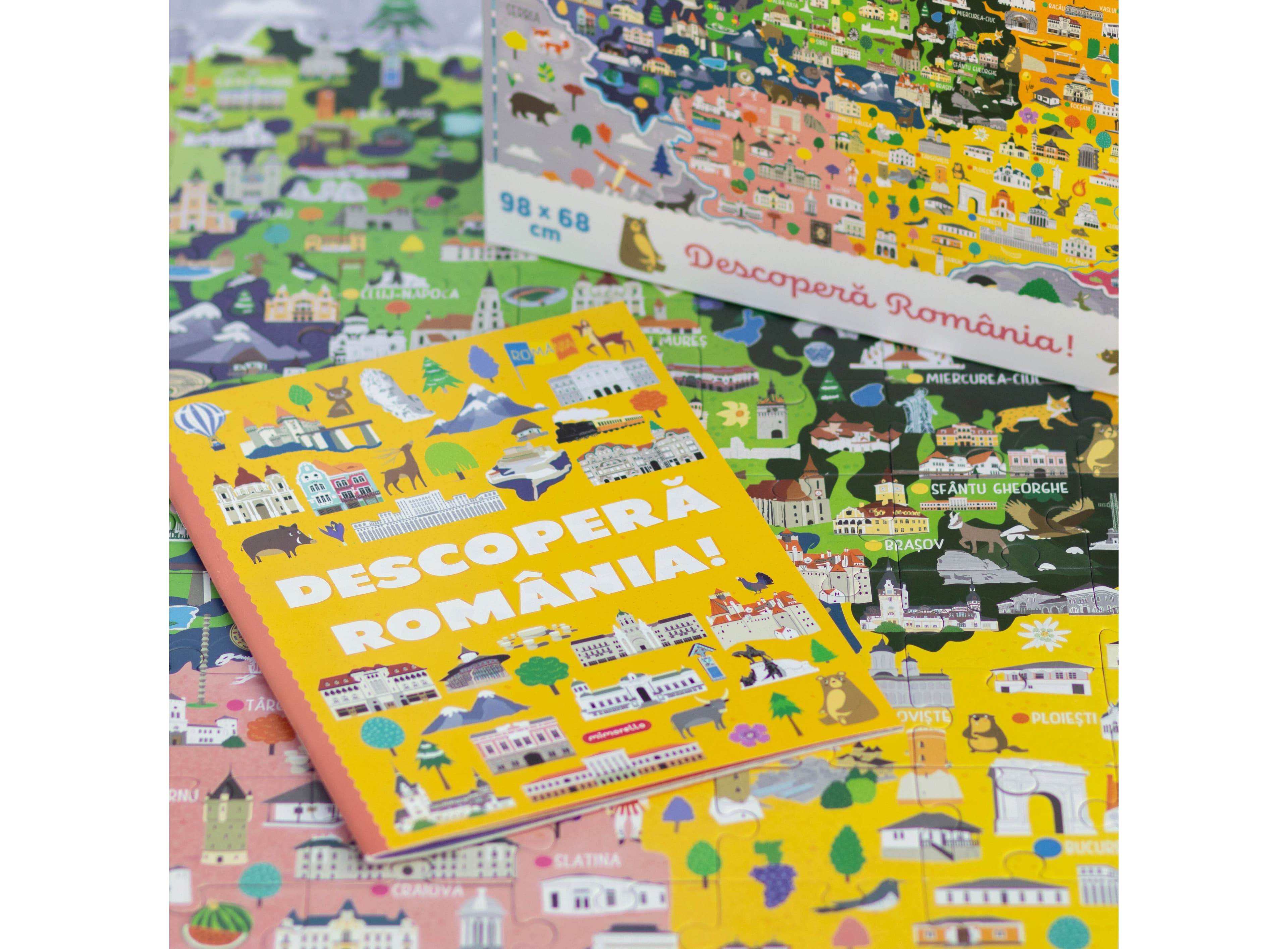 Puzzle 168 piese - Harta Romaniei | Mimorello