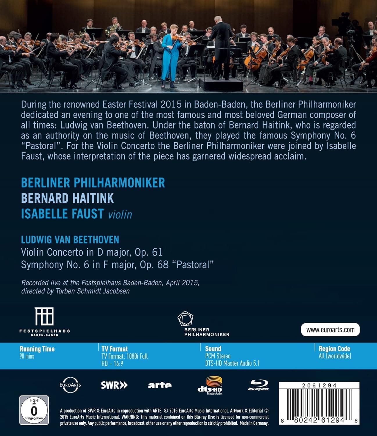 Beethoven: Violin Concerto & Symphony No.6 "Pastoral" (Blu-ray Disc) | Berliner Philharmoniker, Isabelle Faust