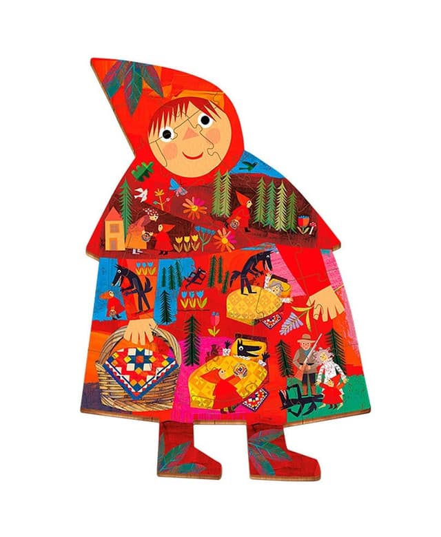Puzzle 24 piese -  Woody Story Puzzle - Scufita Rosie | Ludattica