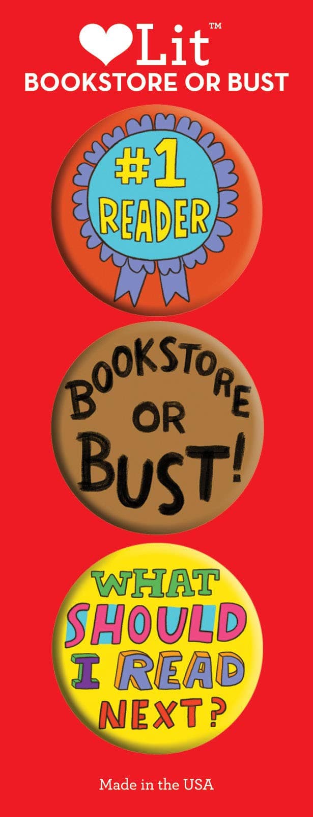 Bookstore or Bust 3 Badge Set | Gibbs M. Smith Inc