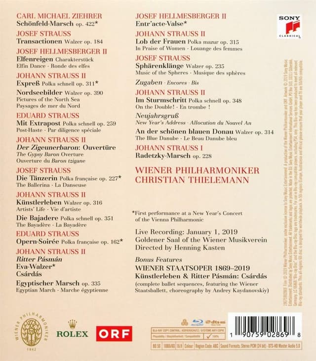Neujahrskonzert 2019 - New Year's Concert 2019 (Blu-Ray) | Wiener Philharmoniker