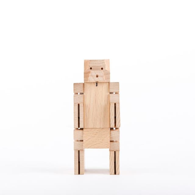 Jucarie din lemn - Square Bear Cub - Block Beasts | Kikkerland