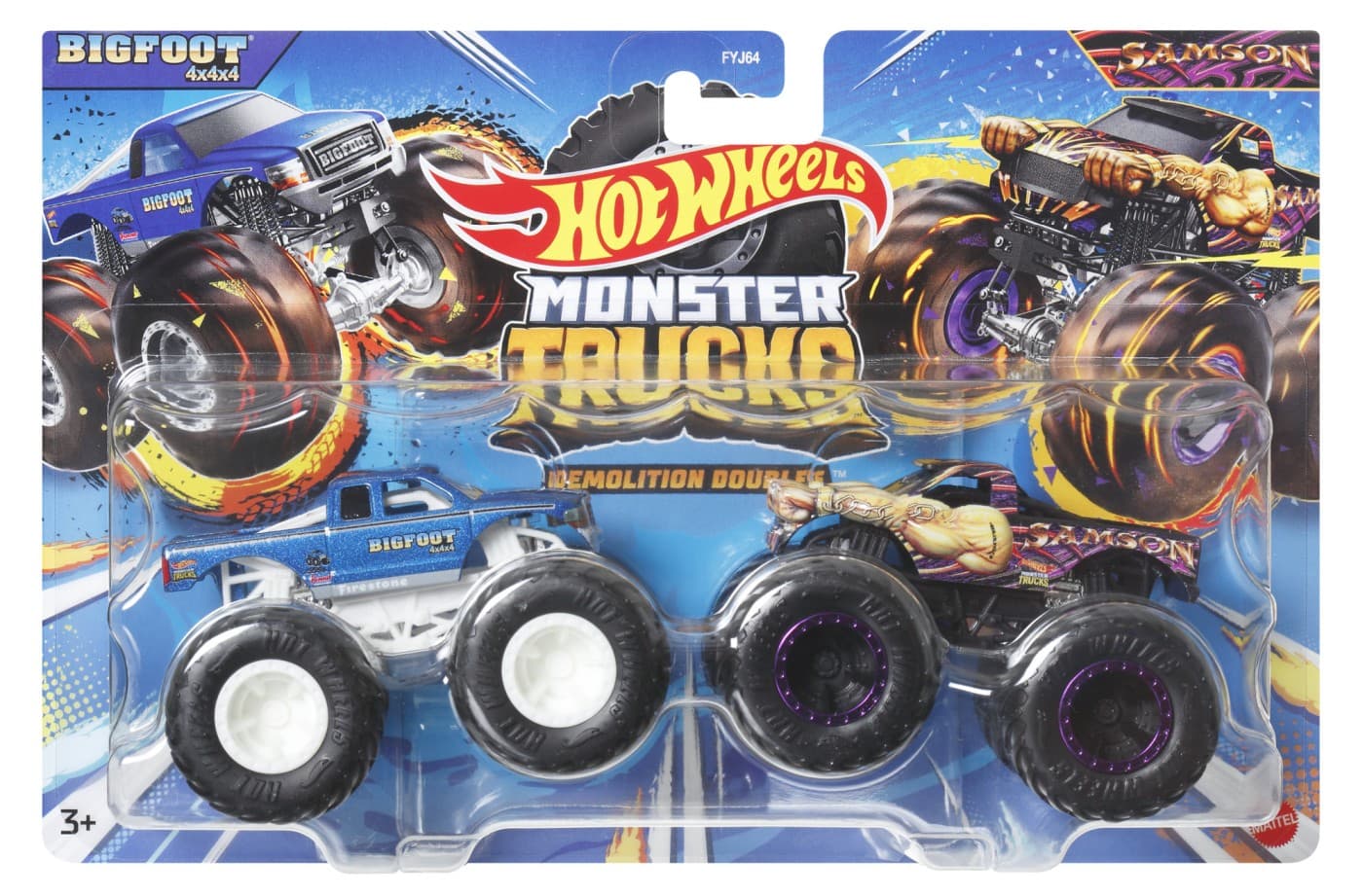 Set 2 masini - Hot Wheels - Bigfoot si Samson | Mattel