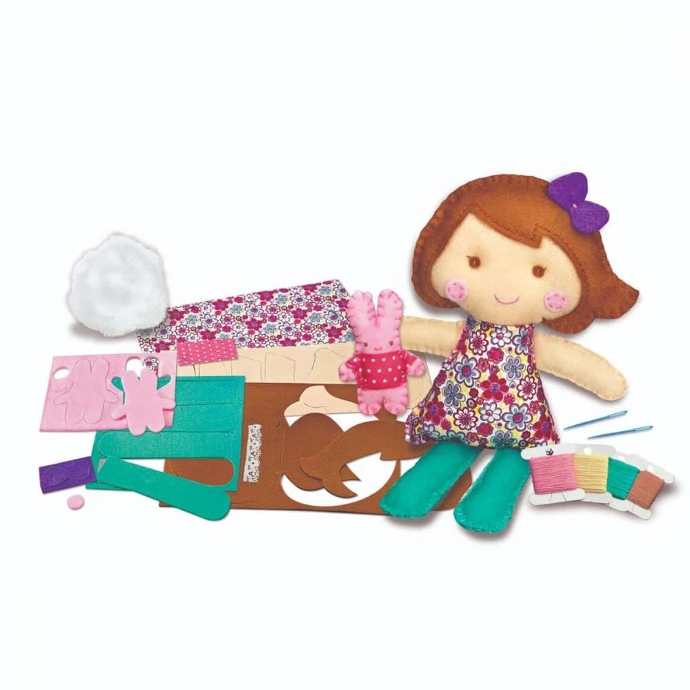 Kit creativ - Coase propria papusa cu iepuras | 4M