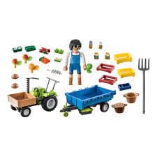 Masina - Tractor cu remorca si muncitor | Playmobil