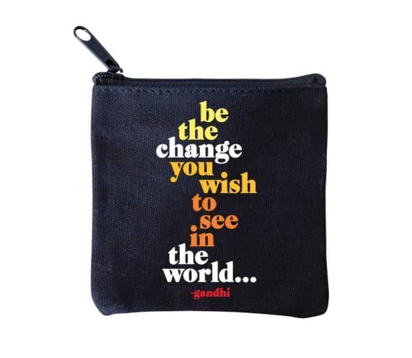 Mini portofel - Be the change | Quotable Cards