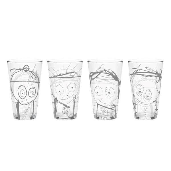Set 4 pahare - Great Guys - Glass Grey | Aida