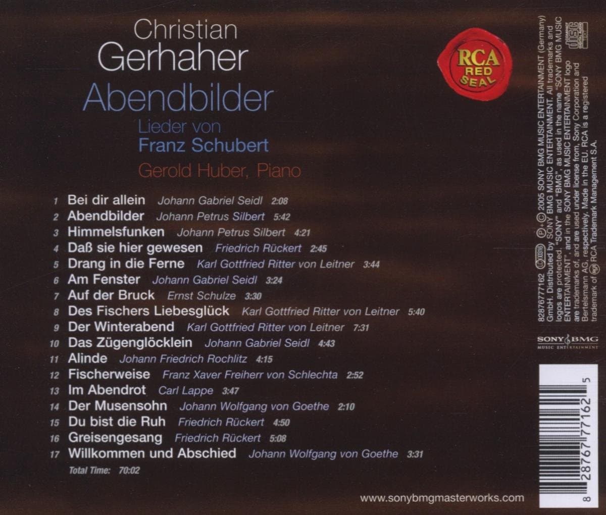 Schubert: Abendbilder | Christian Gerhaher