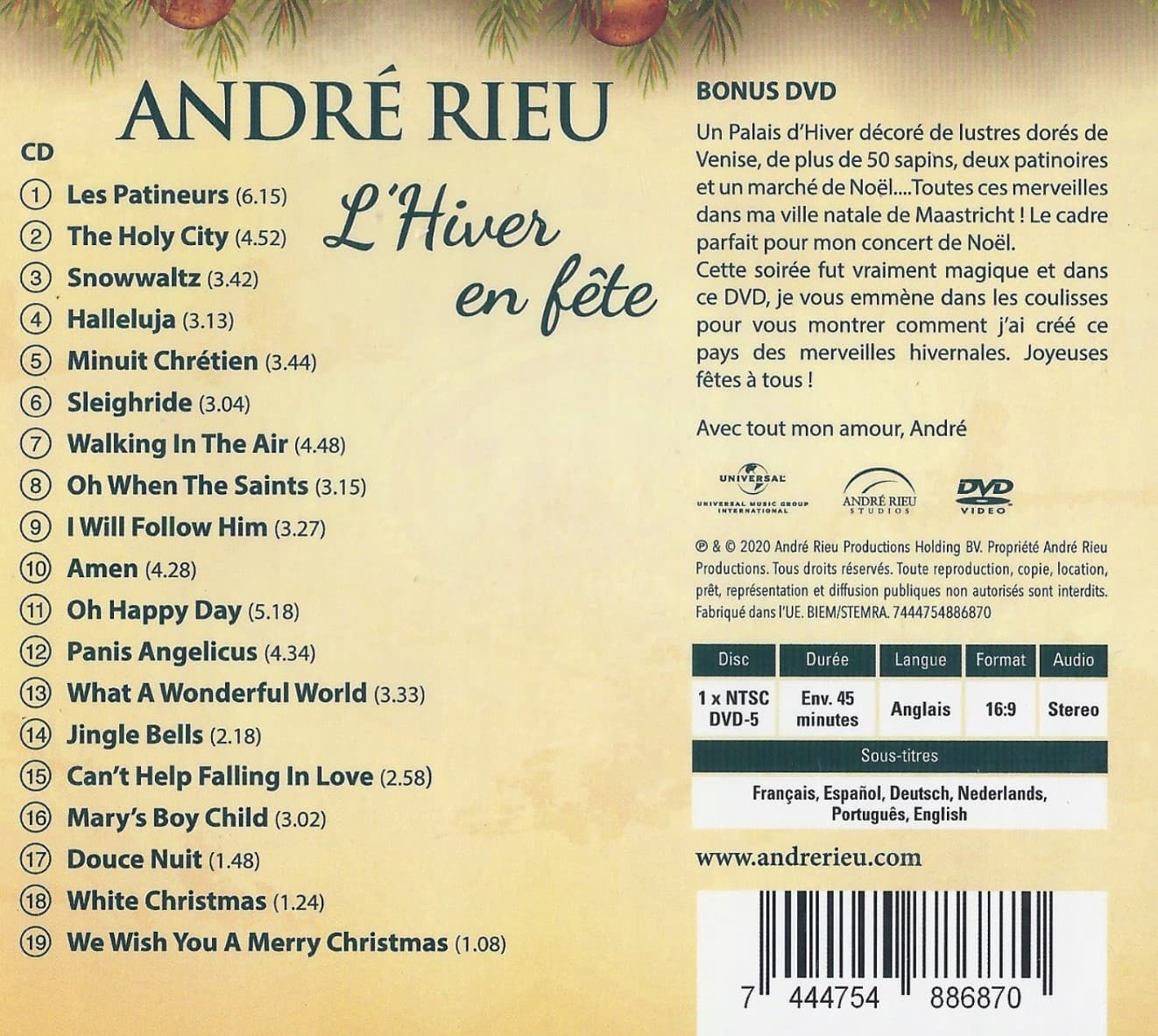L'Hiver En Fete (CD+DVD) | Andre Rieu
