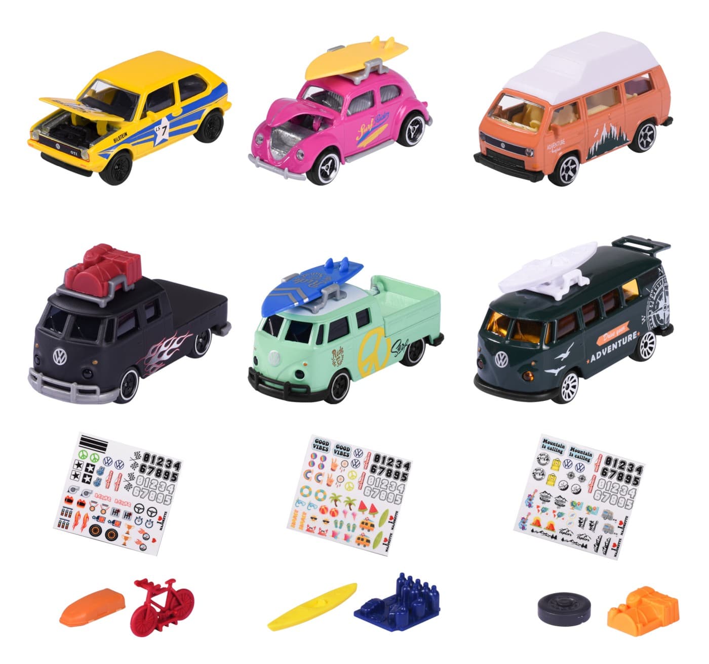 Set 2 masinute - Volkswagen - pret pe bucata - mai multe modele | Majorette