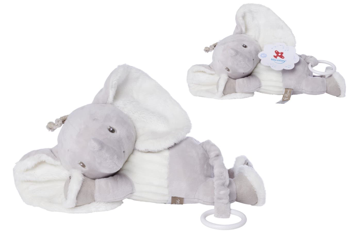 Jucarie de plus - Fiffan - Elefant muzical 25cm | Nicotoy