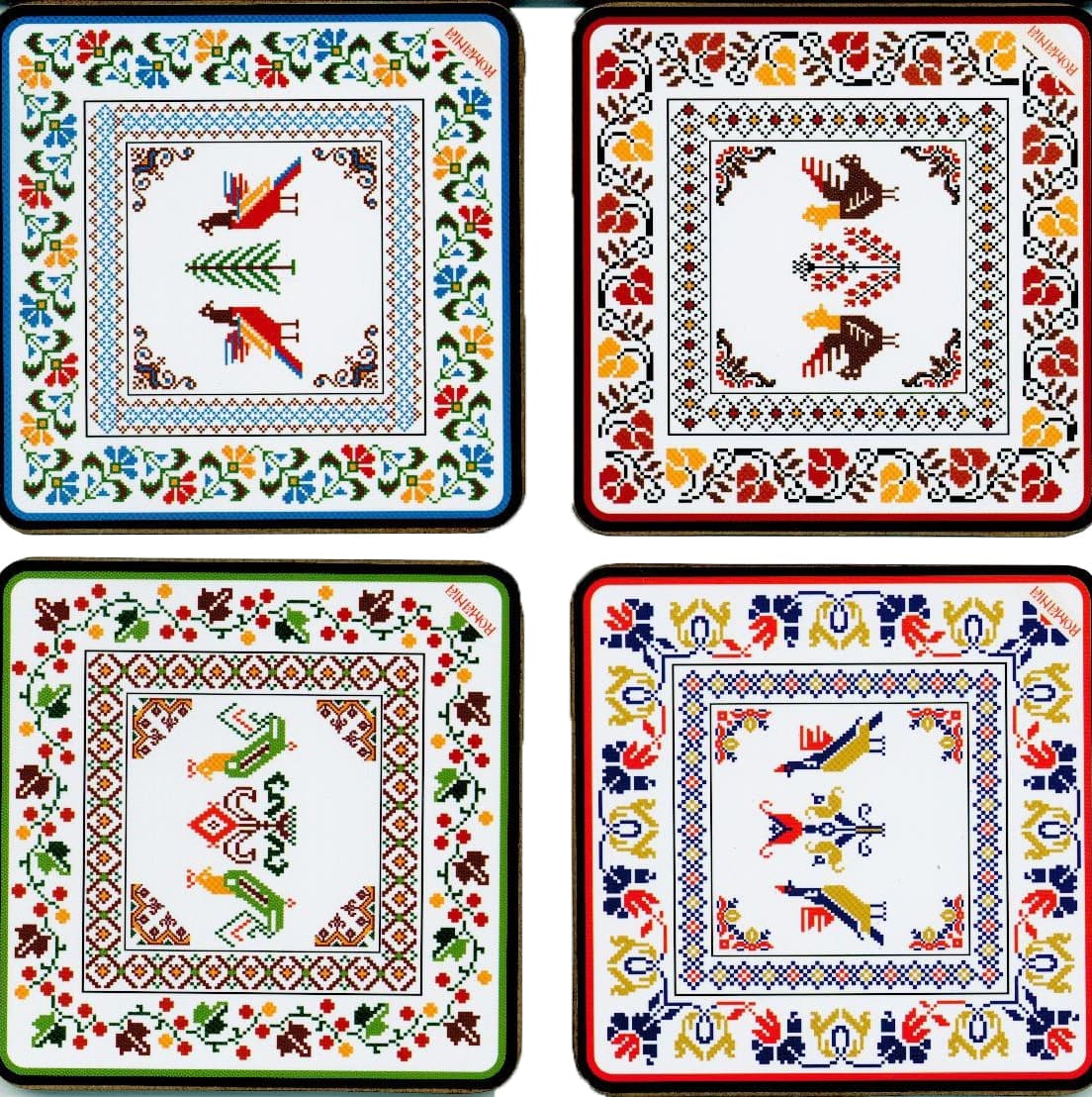 Set 4 suporturi pahare Romania  | Magnetella