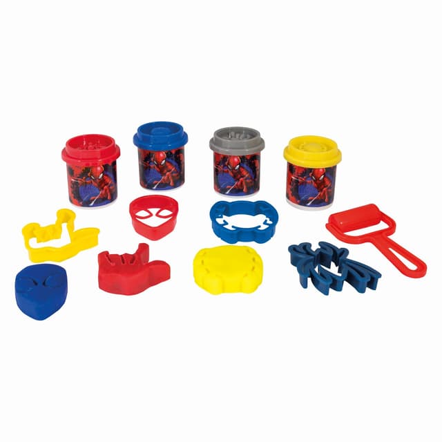Set 4 borcanase plastilina si accesorii - Gentuta Spider-Man | As Company