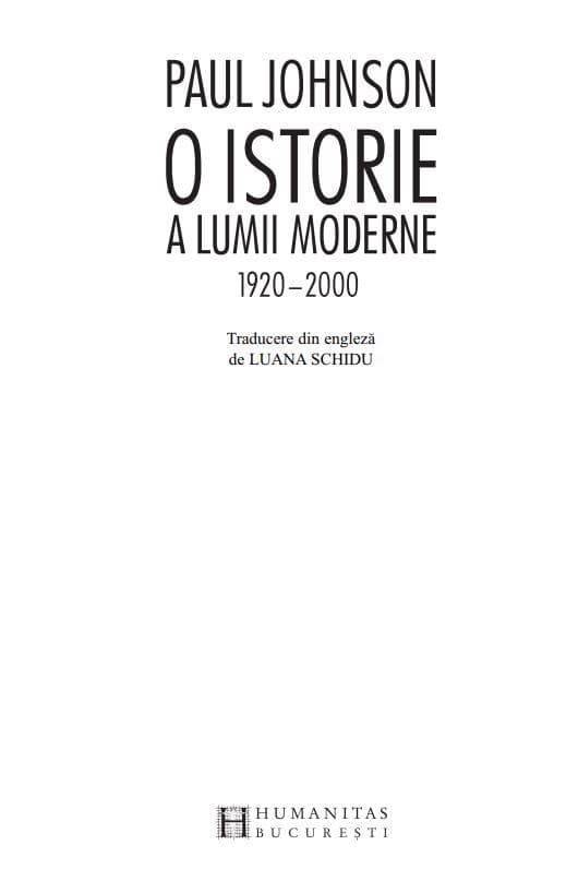 O istorie a lumii moderne | Paul Johnson