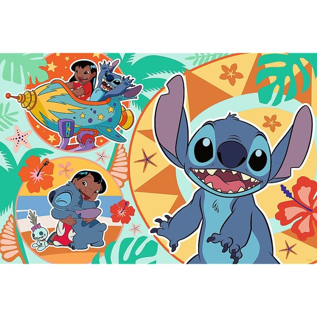 Puzzle 24 piese - Maxi - Lilo & Stitch - Ziua vesela a lui Lilo si Stitch | Trefl