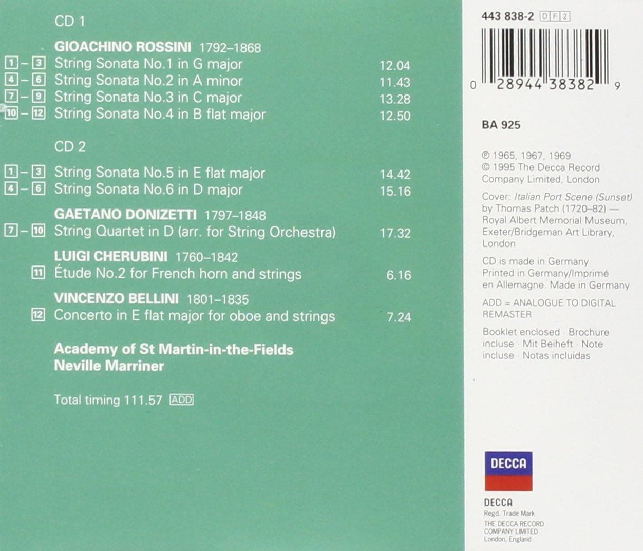 Rossini: String Sonatas | The Academy Of St. Martin-in-the-Fields, Neville Marriner