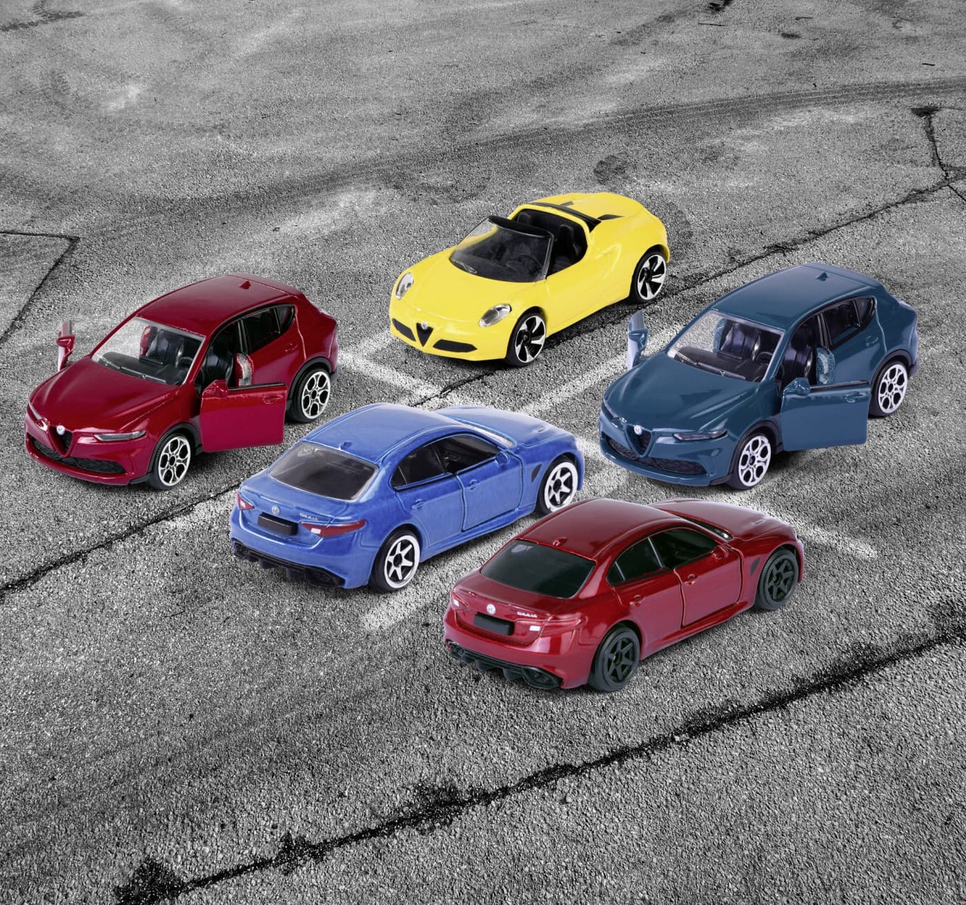 Set 5 masinute metalice - Alfa Romeo | Majorette
