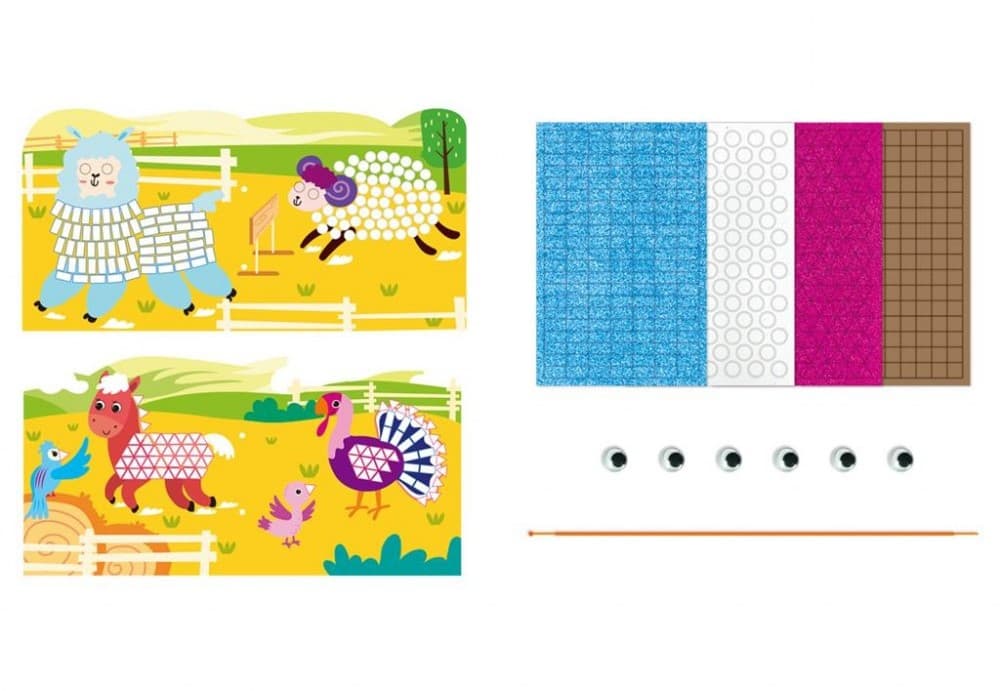 Set creativ - Mozaic - Prima mea carte de povesti - Animale de ferma | Avenir