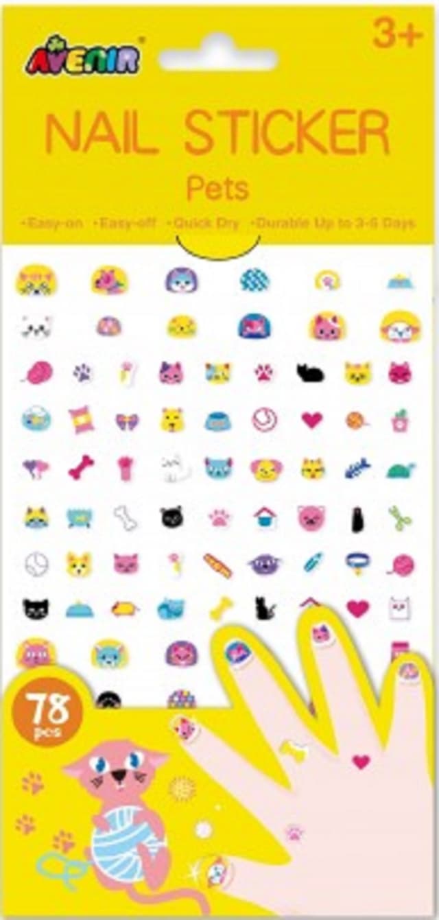 Set stickere pentru unghii - Animale prietenoase | Avenir