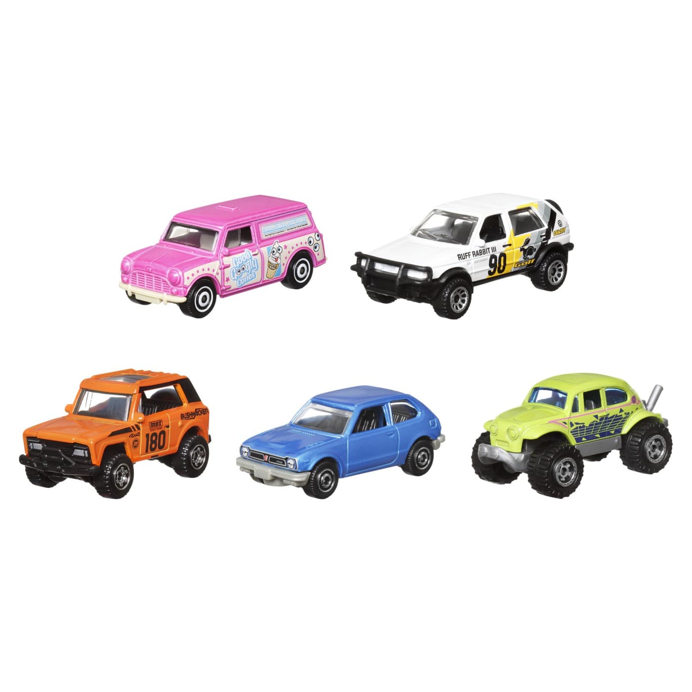 Set 5 masinute metalice - Hot Wheels - MBX Retro | Mattel