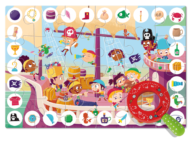 Puzzle 24 piese - Zoom - Pirati | Ludattica