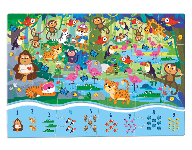Puzzle 25 piese - 123 - Jungla | Ludattica