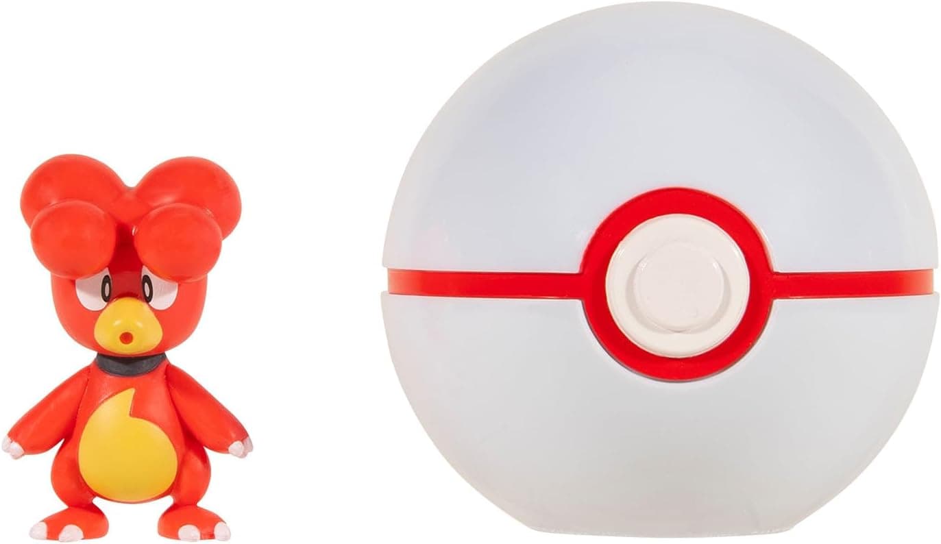 Set 2 figurine - Pokemon Clip 'n' Go: Magby & Premier Ball | Jazwares
