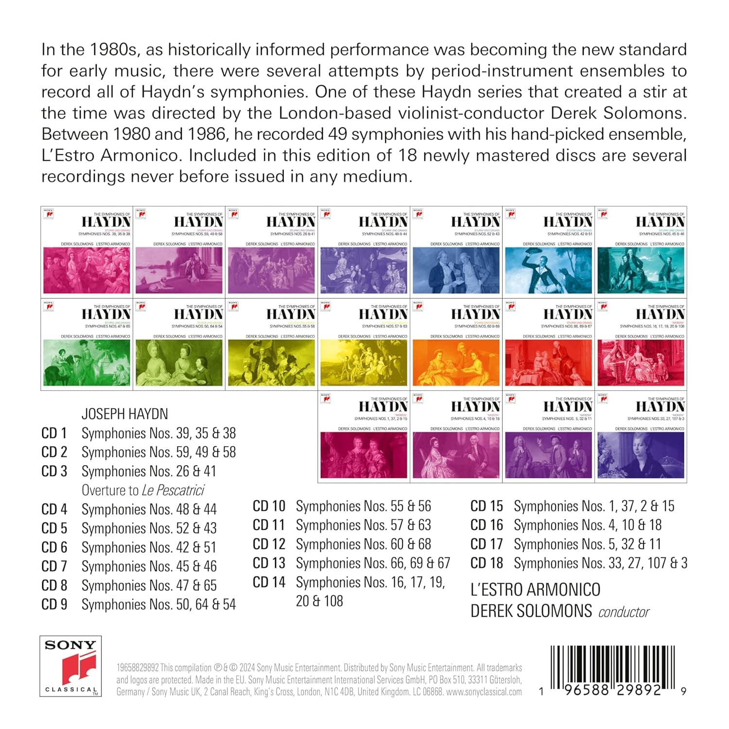 Haydn: Symphonies | Derek Solomons, L'Estro Armonico
