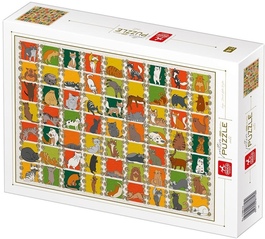 Puzzle 1000 piese - Cats Pattern | Deico Games
