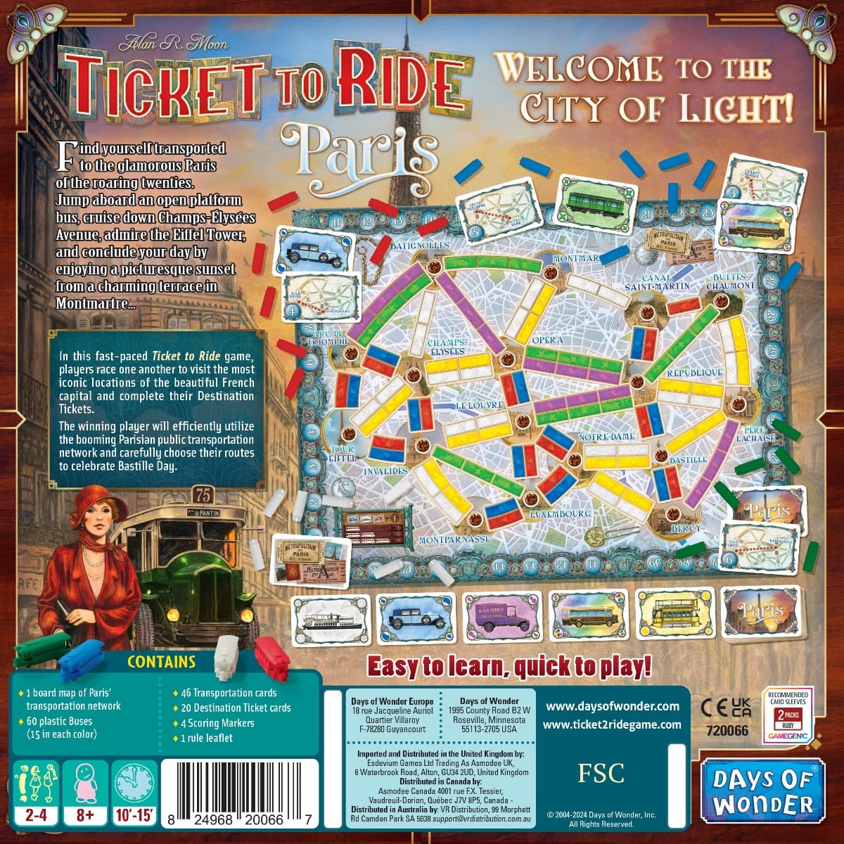 Joc - Ticket to Ride: Paris | Days of Wonder