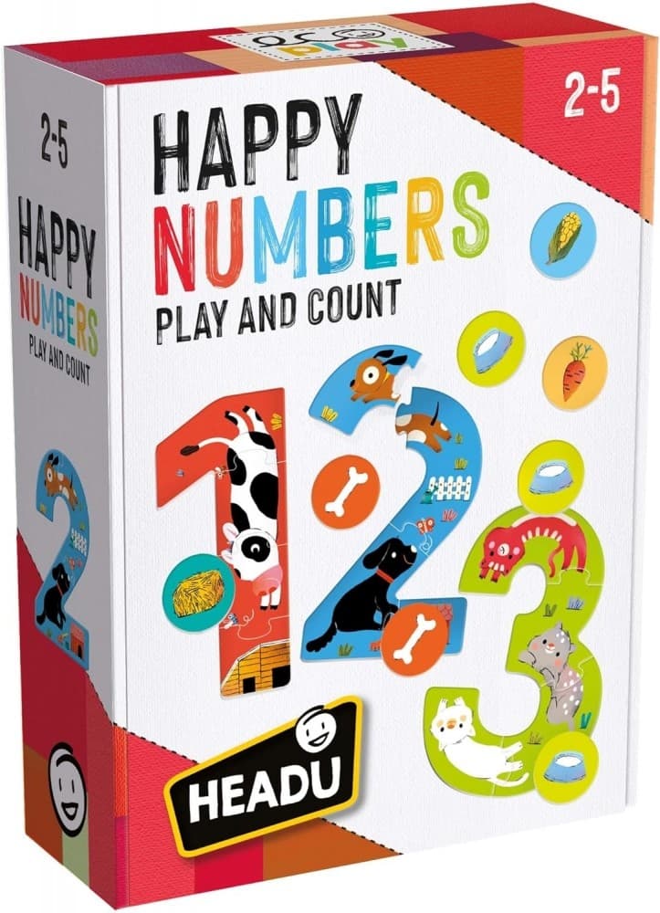 Puzzle 37 piese - Numere vesele | Headu