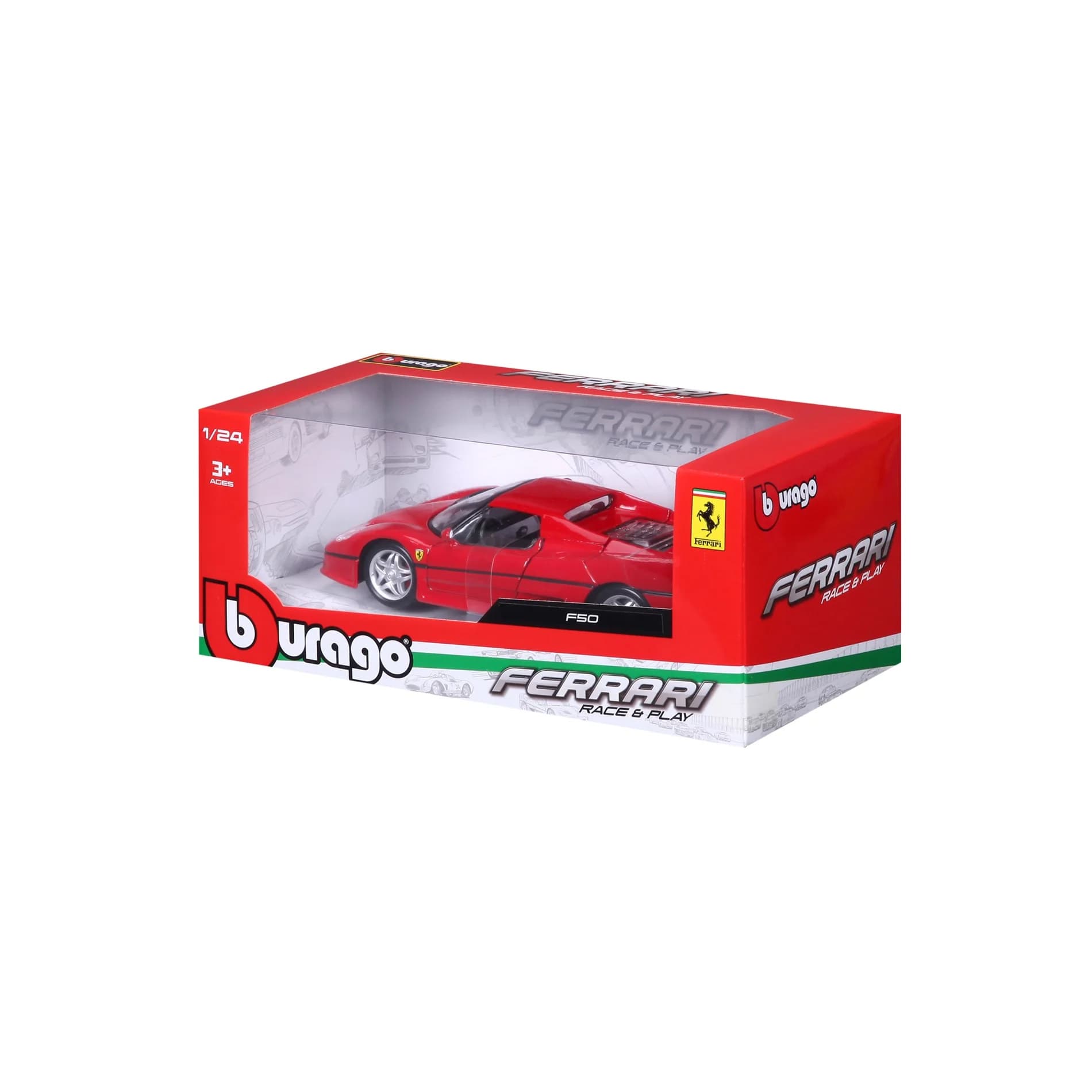 Masina - Ferrari F50, Scale 1:24 - Red | Bburago