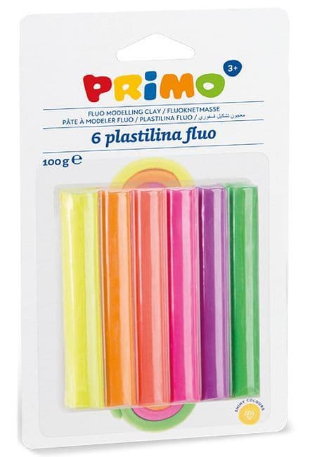 Set plastilina - 6 plastilina fluo | Primo