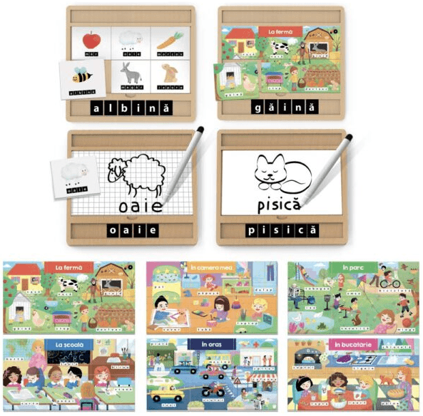 Joc educativ Enciclopedia Montessori - Primul pas spre scriere  | Headu