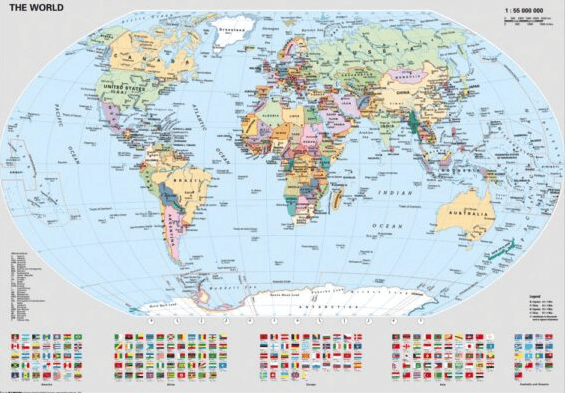 Puzzle 1000 piese - Political Map of the World | Ravensburger