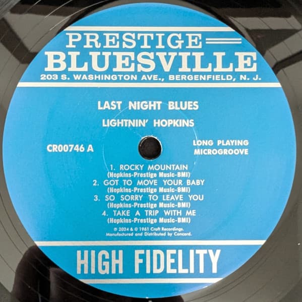Last Night Blues - Vinyl | Lightnin' Hopkins, Sonny Terry
