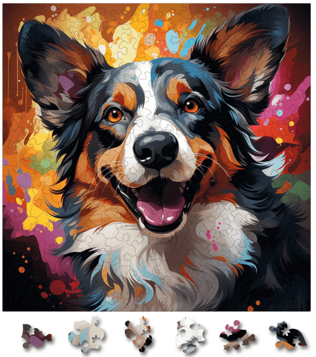 Puzzle din lemn - Cardigan Welsh Corgi 2 | Woodmix Puzzles