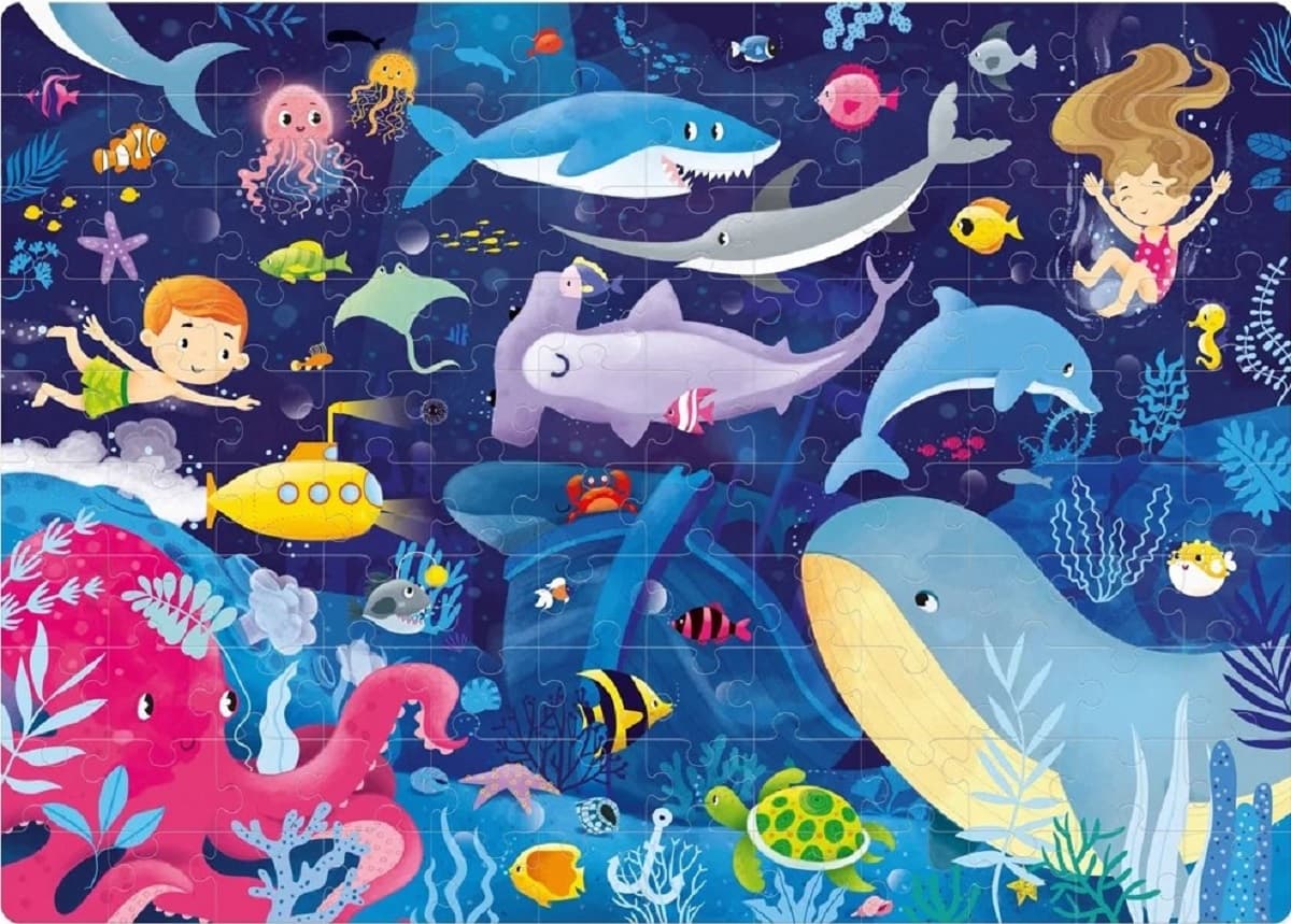 Puzzle fosforescent 120 piese - Oceanul | Mimorello