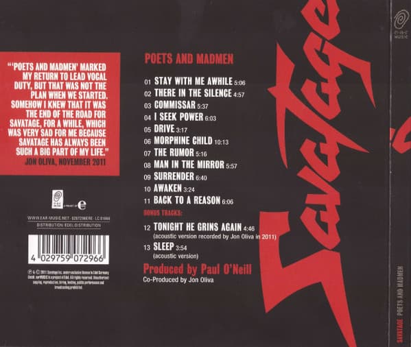 Poets and Madmen | Savatage