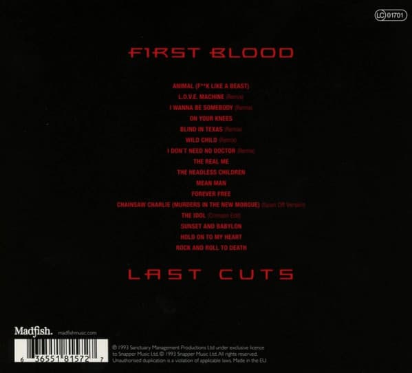 First Blood Last Cuts | W.A.S.P