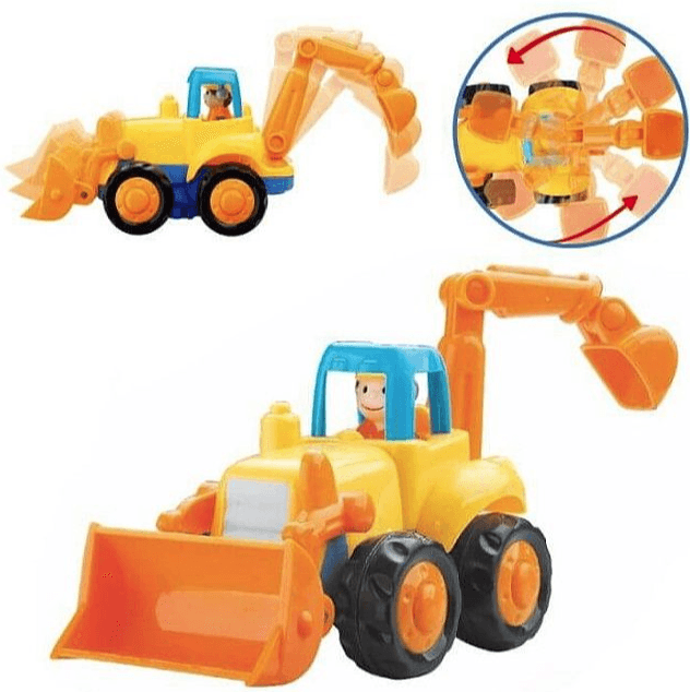 Jucarie - Vehicul cu tractiune - Tractor sau Excavator, mai multe modele | Hola