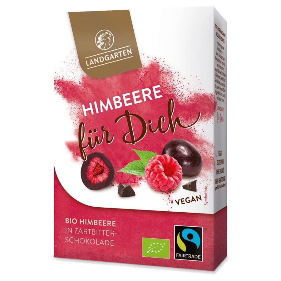 Zmeura in ciocolata neagra - Eco 90g Landgarten | Landgarten