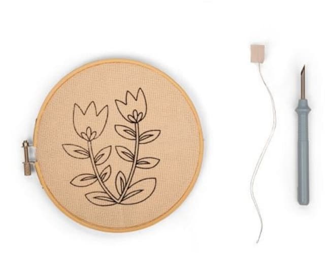 Set creativ broderie - Tulips | Kikkerland