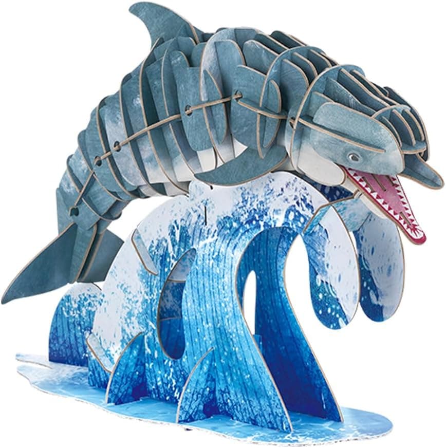 Puzzle 3D 83 piese - Delfin cu bot gros - Deluxe | MierEdu