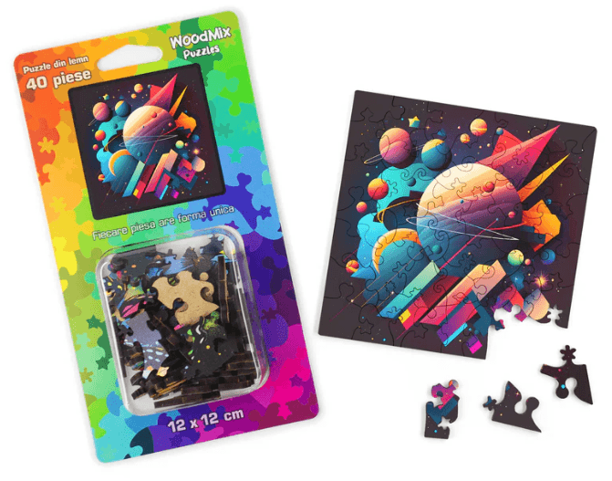 Puzzle mic din lemn - Abstract - Dream Galaxy | Woodmix Puzzles
