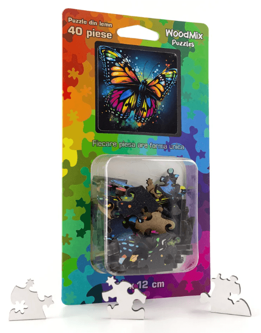 Puzzle mic din lemn - Insecte - Fluture | Woodmix Puzzles