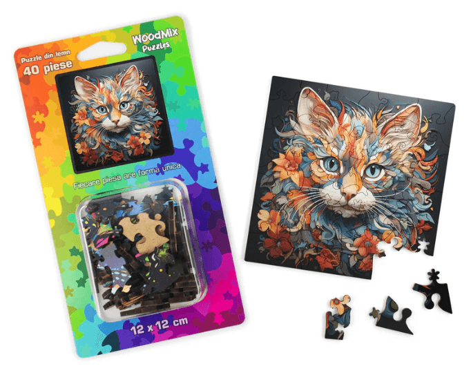 Puzzle mic din lemn - Pisici - Chantilly-Tiffany 2 | Woodmix Puzzles